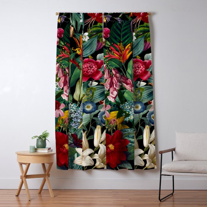 Chintzy Florals - Night Window Curtain Gallery Image 1