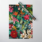 Chintzy Florals - Night Wrapping Paper Gallery Image 1