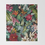 Chintzy Florals - Night Throw Blanket Gallery Image 2