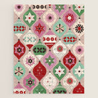 Festive Baubles Pattern Jigsaw Puzzle Gallery Image 1