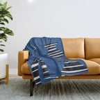 Composition j -blue Throw Blanket Gallery Image 1