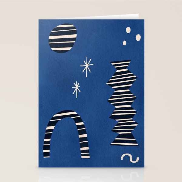 Composition j -blue Stationery Card Gallery Image 2