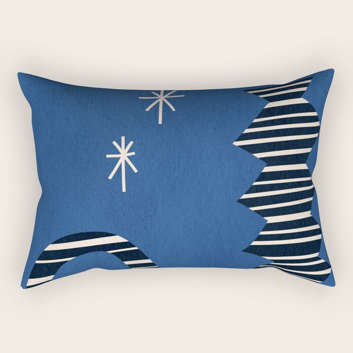 Composition j -blue Rectangular Pillow Gallery Image 2