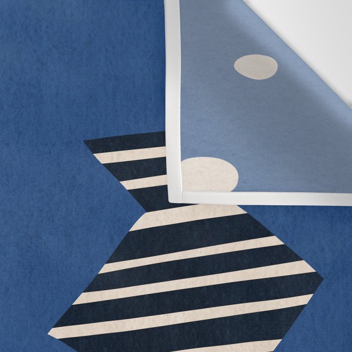 Composition j -blue Wall Tapestry Gallery Image 3