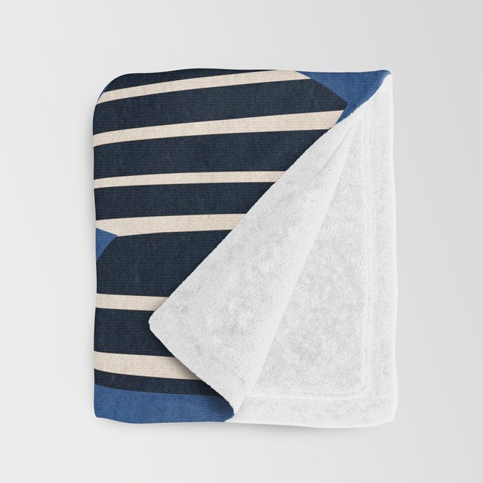 Composition j -blue Throw Blanket Gallery Image 3