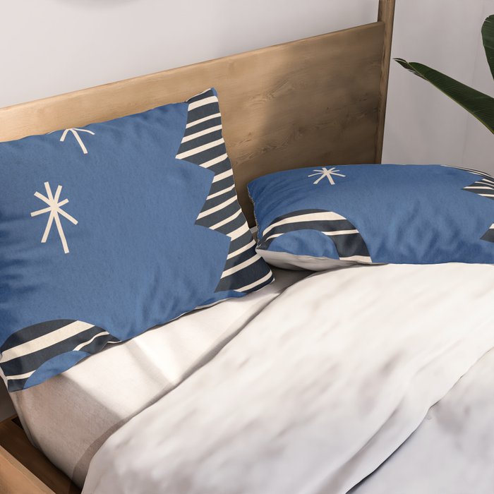 Composition j -blue Pillow Sham Gallery Image 2