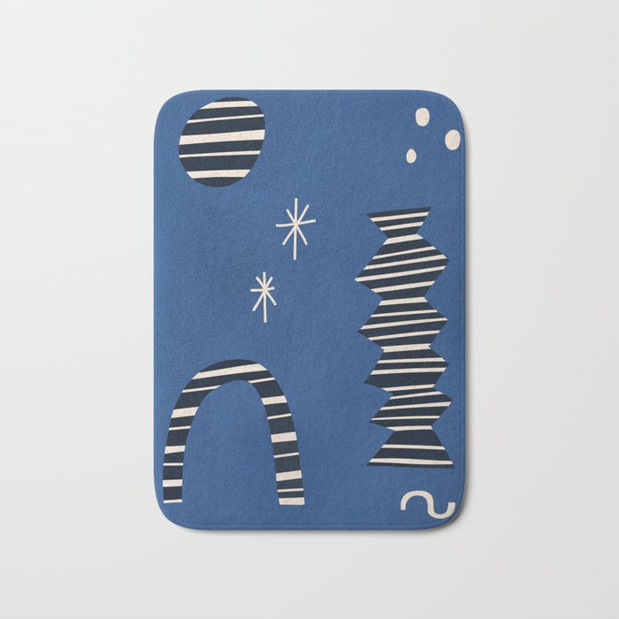 Composition j -blue Bath Mat Gallery Image 1