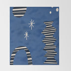 Composition j -blue Throw Blanket Gallery Image 2