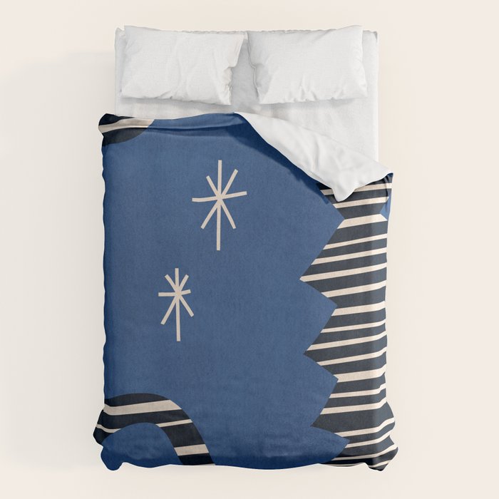 Composition j -blue Duvet Cover Gallery Image 1