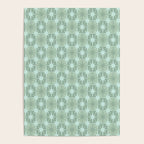 Mid Century Modern Atomic Stars Checkered Starburst Pattern in Retro Sea Glass Green Tone Poster Gallery Image 4