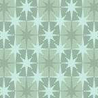 Mid Century Modern Atomic Stars Checkered Starburst Pattern in Retro Sea Glass Green Tone Coffee Mug Gallery Image 2