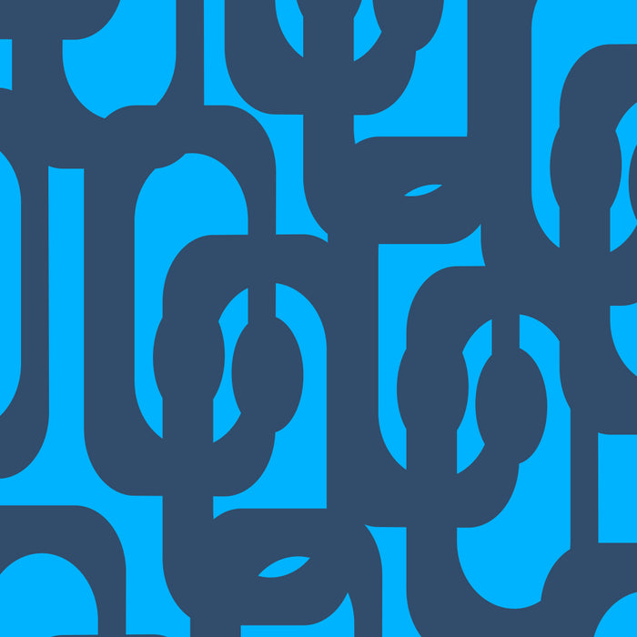 Mid Century Modern Blue Loop Abstract Pattern Coffee Mug Gallery Image 2