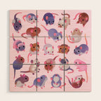Fancy rat Wood Wall Art Gallery Image 1