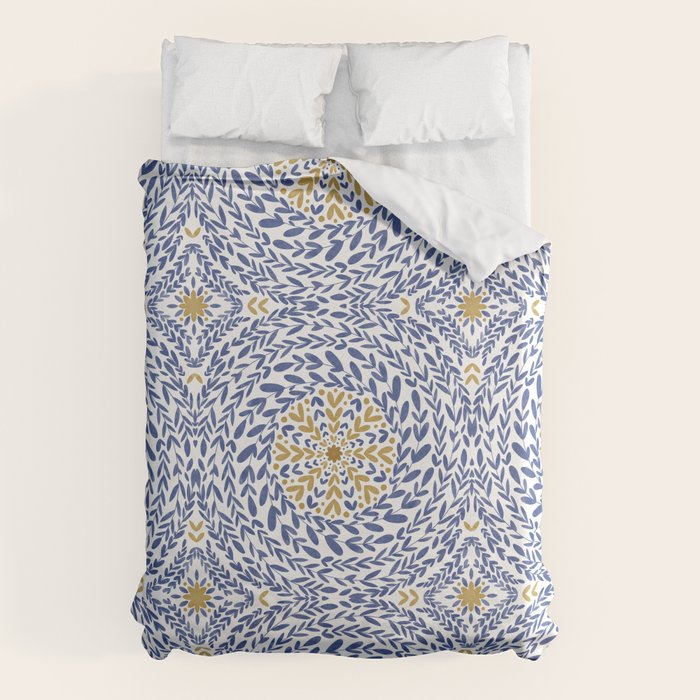 Intricate modern nature tile B Duvet Cover Gallery Image 1