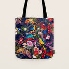 Floral and Birds XLV Tote Bag Gallery Image 1