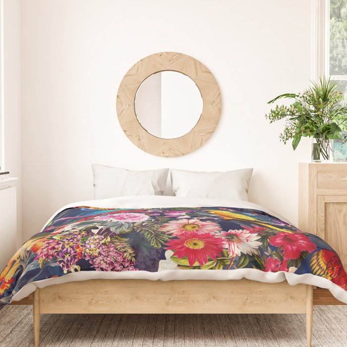 Floral and Birds XLV Duvet Cover Gallery Image 3