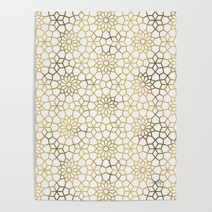 Persian Mosaic - Gold Poster Gallery Image 4