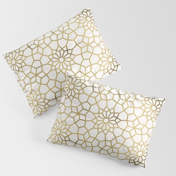 Persian Mosaic - Gold Pillow Sham Gallery Image 3