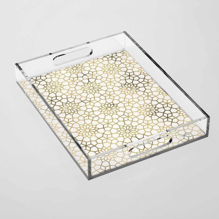 Persian Mosaic - Gold Acrylic Tray Gallery Image 1