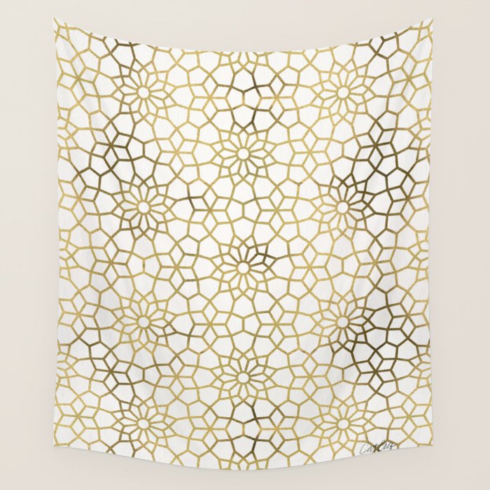 Persian Mosaic - Gold Wall Tapestry Gallery Image 4