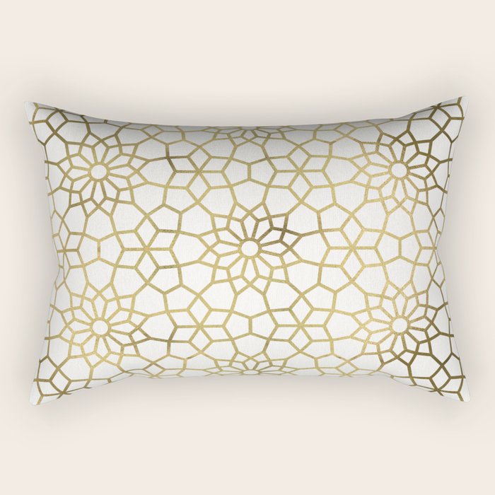 Persian Mosaic - Gold Rectangular Pillow Gallery Image 1