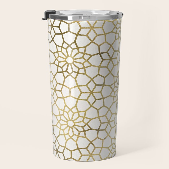 Persian Mosaic - Gold Travel Mug Gallery Image 3
