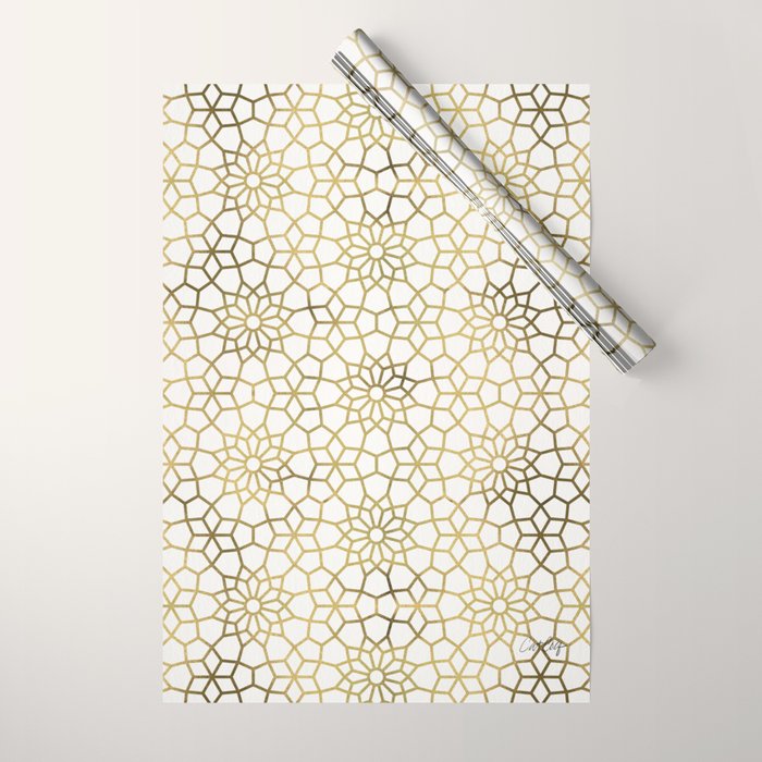 Persian Mosaic - Gold Wrapping Paper Gallery Image 1