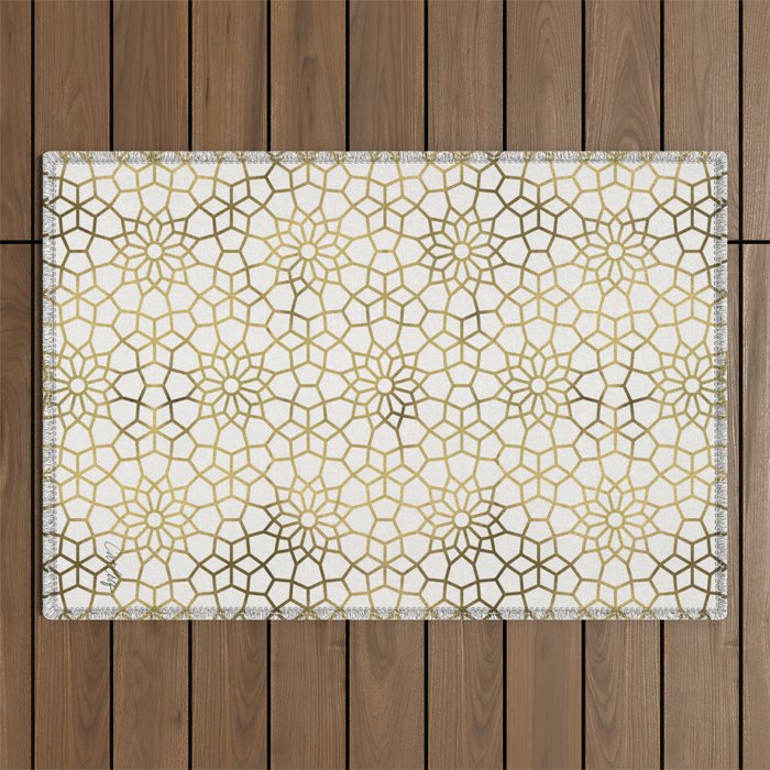 Persian Mosaic - Gold Outdoor Rug Gallery Image 1
