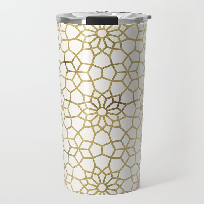 Persian Mosaic - Gold Travel Mug Gallery Image 1