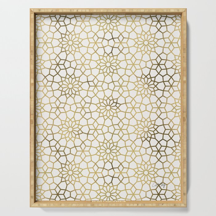 Persian Mosaic - Gold Serving Tray Gallery Image 1