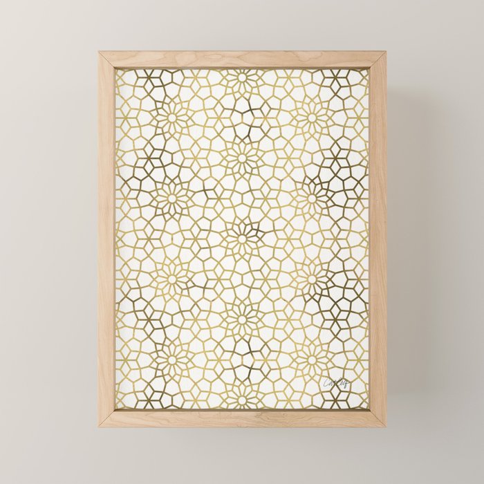 Persian Mosaic - Gold Mini Art Print Gallery Image 1