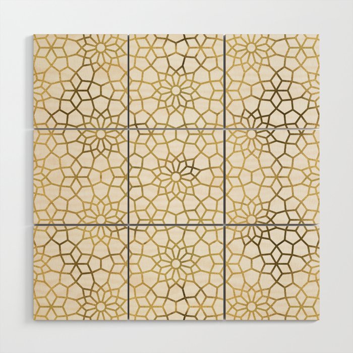 Persian Mosaic - Gold Wood Wall Art Gallery Image 1
