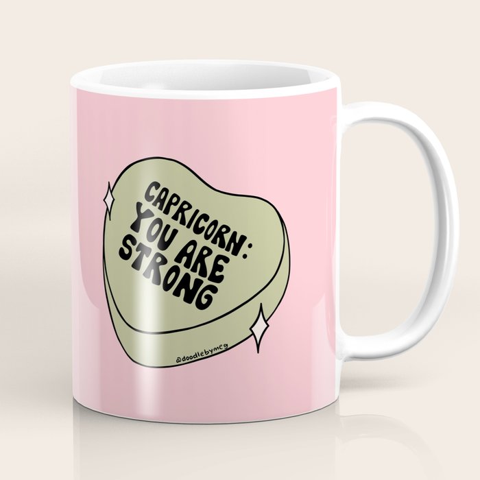 Capricorn Conversation Heart Coffee Mug Gallery Image 1