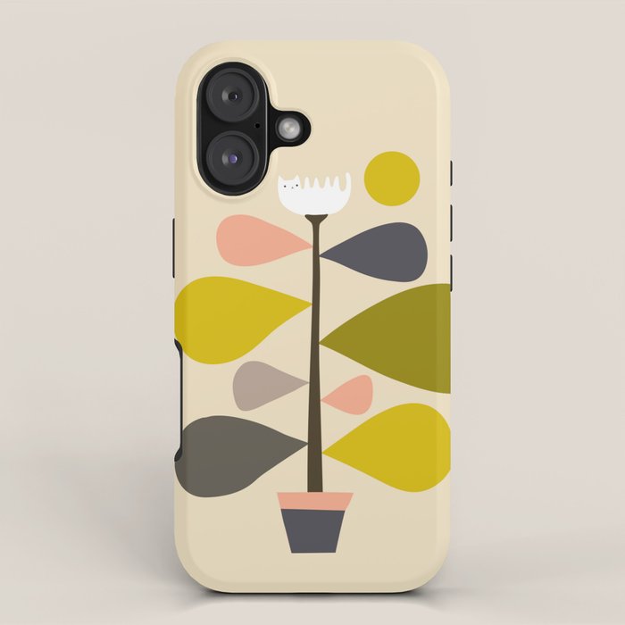 Flower Cat Plants iPhone Case Gallery Image 1