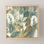 Wild Tropical Prints, Green and Gold Mini Art Print Gallery Image 1