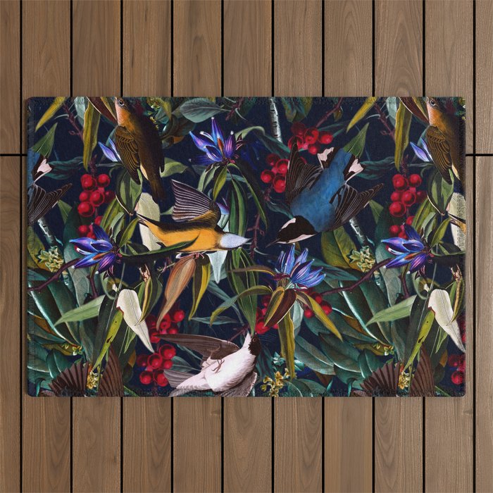 Midnight Birds I Outdoor Rug Gallery Image 1