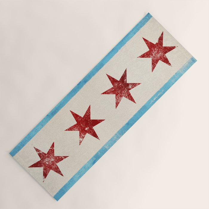 Chicago Flag Yoga Mat Gallery Image 1