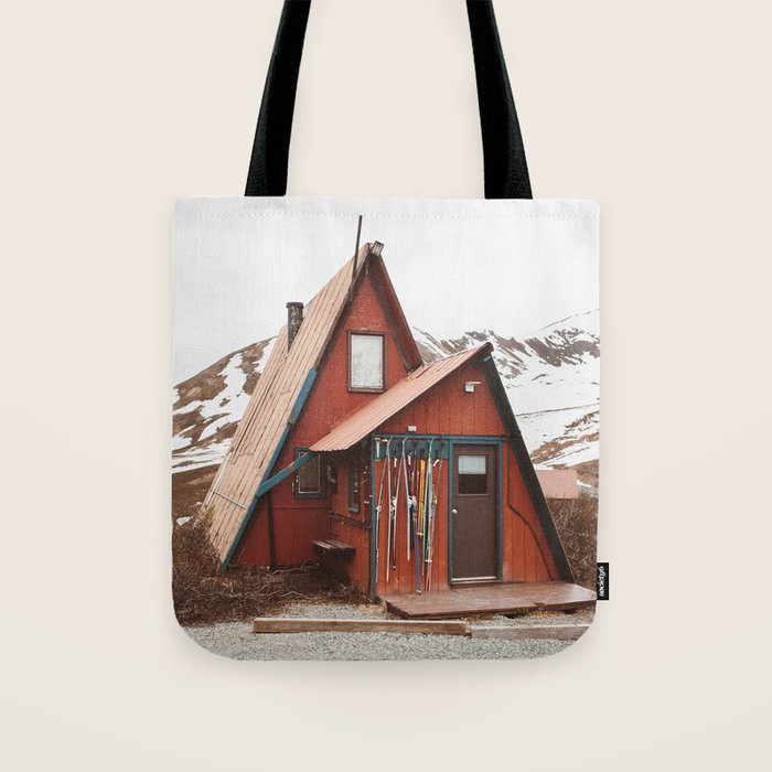 Red Cabin Tote Bag Gallery Image 1
