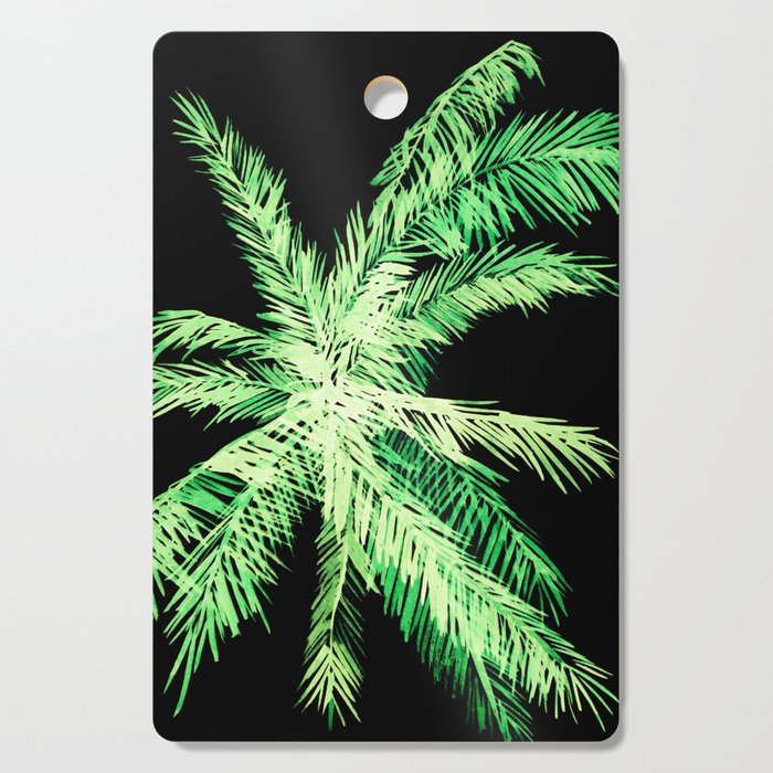 Dark palm tree leaves Cutting Board Gallery Image 1