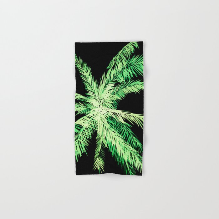 Dark palm tree leaves Bath Towel Gallery Image 1