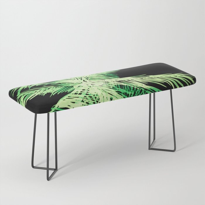 Dark palm tree leaves Bench