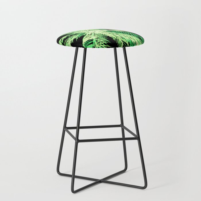 Dark palm tree leaves Stool Gallery Image 1