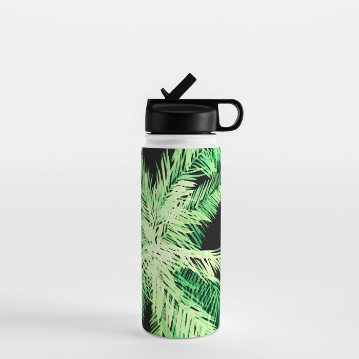 Dark palm tree leaves Water Bottle Gallery Image 1