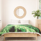 Dark palm tree leaves Duvet Cover Gallery Image 3