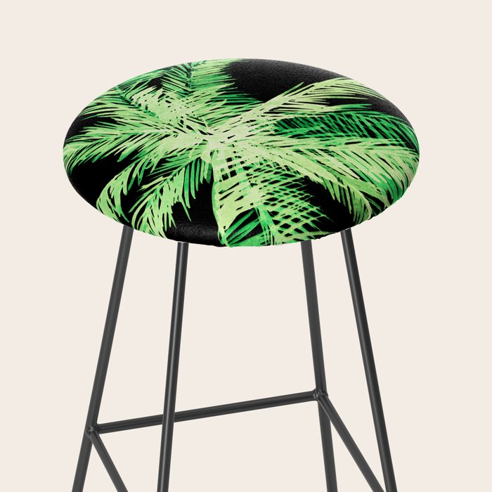 Dark palm tree leaves Stool Gallery Image 2