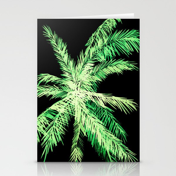Dark palm tree leaves Stationery Card Gallery Image 2