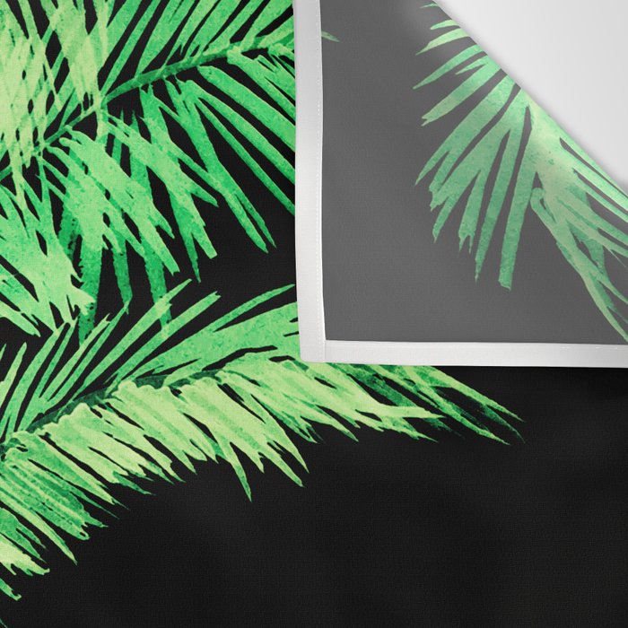 Dark palm tree leaves Wall Tapestry Gallery Image 3