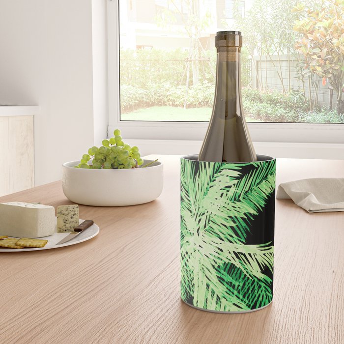 Dark palm tree leaves Wine Chiller Gallery Image 4