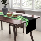 Dark palm tree leaves Table Runner Gallery Image 2