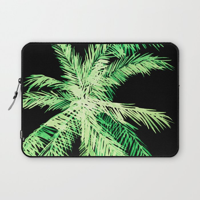 Dark palm tree leaves Laptop Sleeve Gallery Image 1